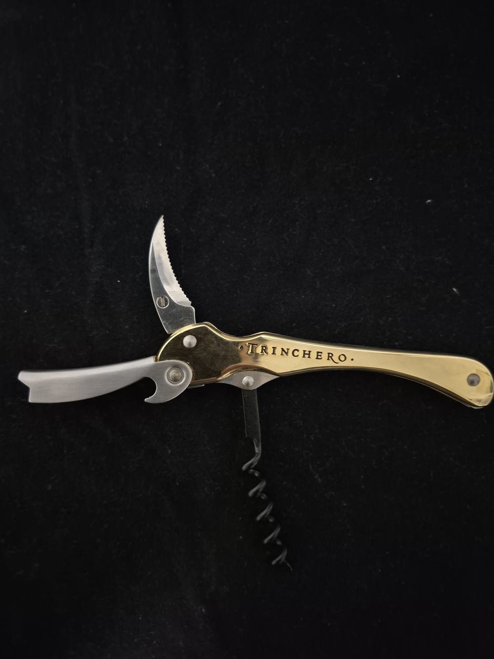 Trinchero Waiters Corkscrew Wine Bottle Opener Sommelier Tool w/ Wood Box